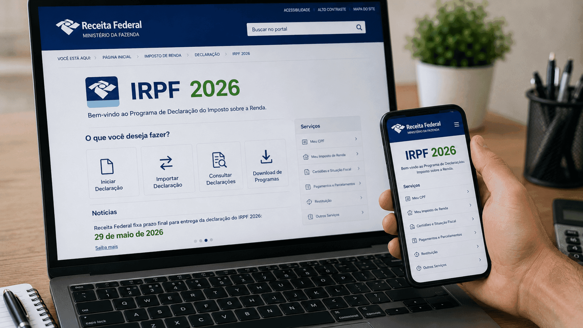 IR 2026: prazo termina dia 29 e 40% ainda faltam declarar em Itapetininga