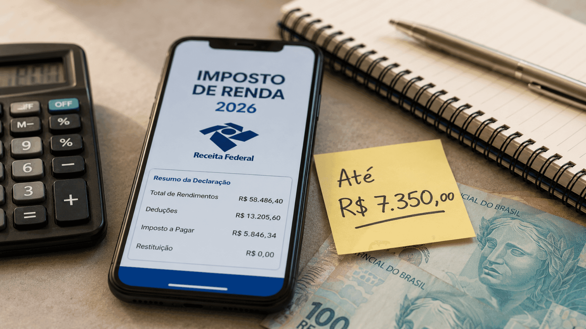Imposto de Renda terá redução parcial para renda até R$ 7.350