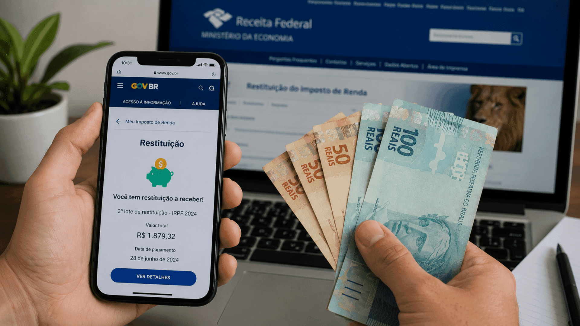 Receita paga 2º lote do IR em junho com correção de 1%