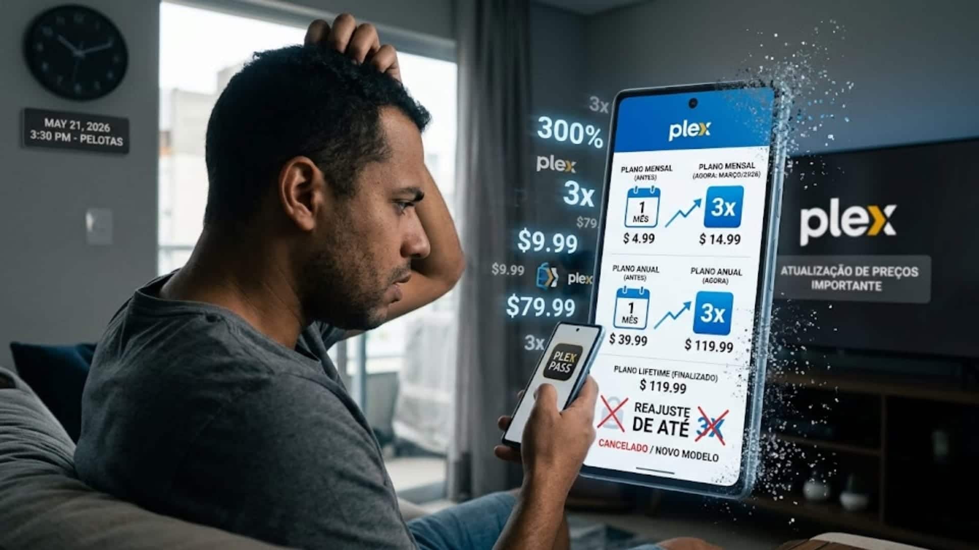 Serviço Plex reajusta planos com aumento de até 3 vezes
