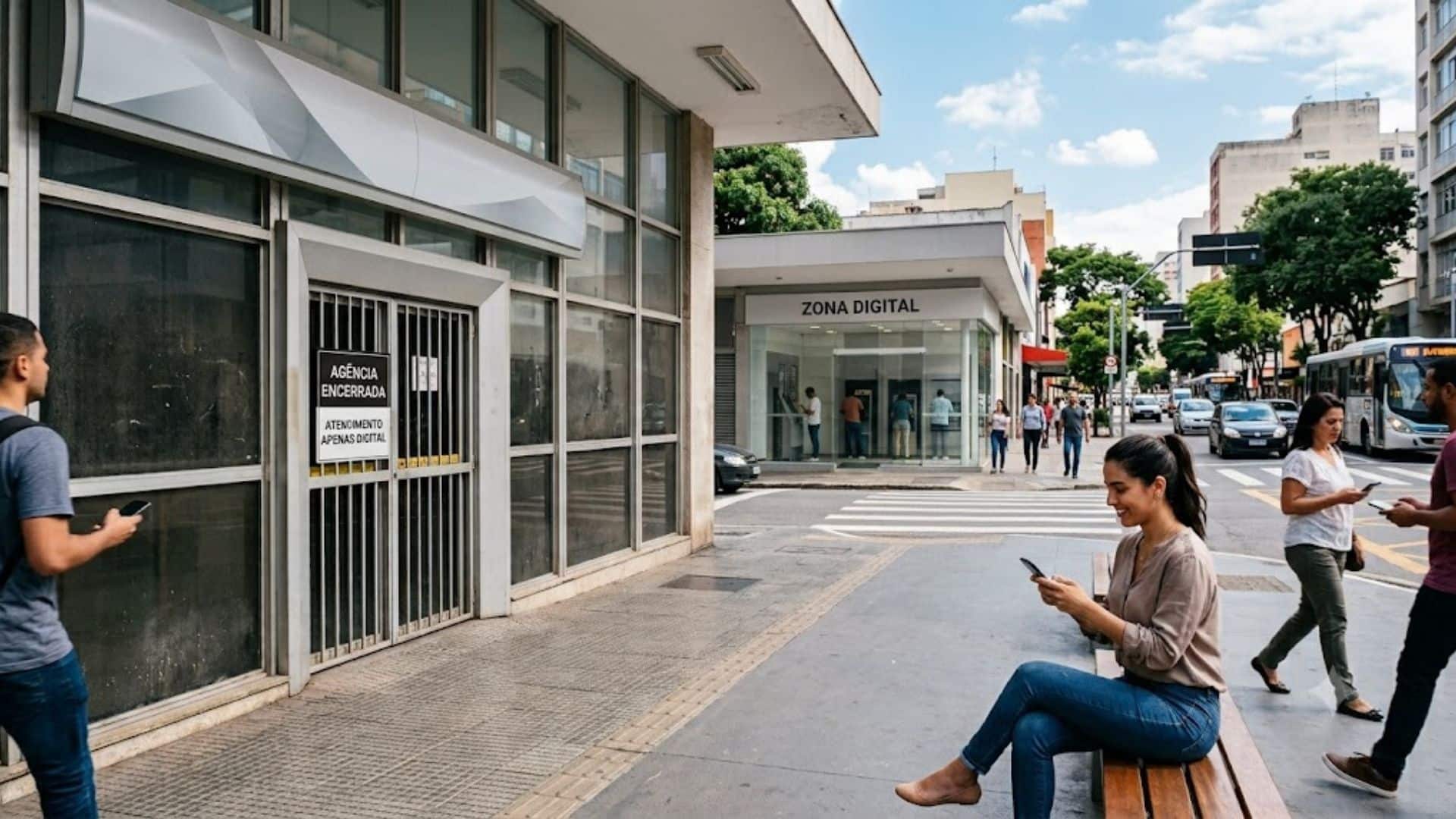 Bancos reduzem presença física e ampliam serviços digitais