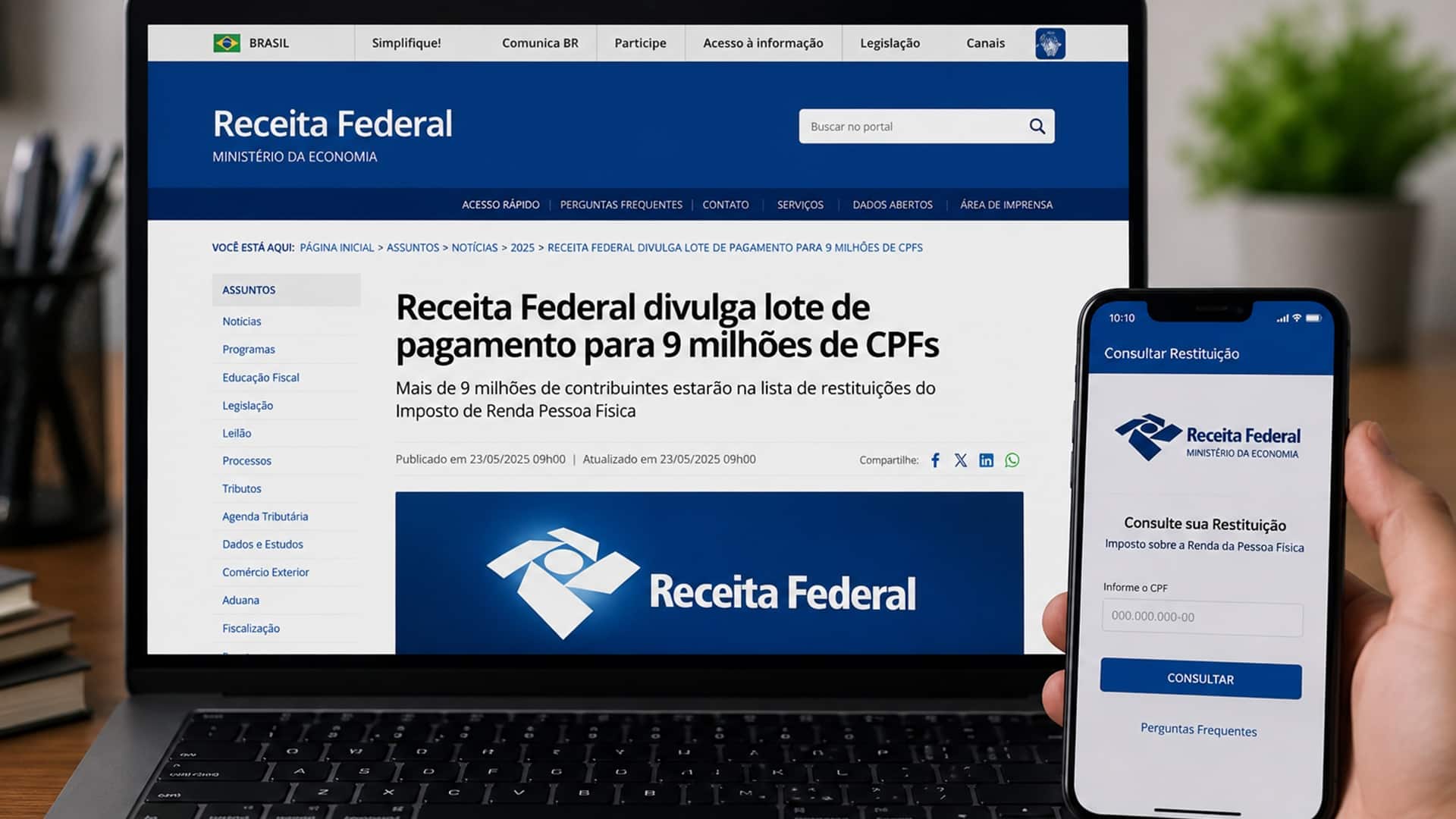 Receita Federal divulga lote de pagamento para 9 milhões de CPFs