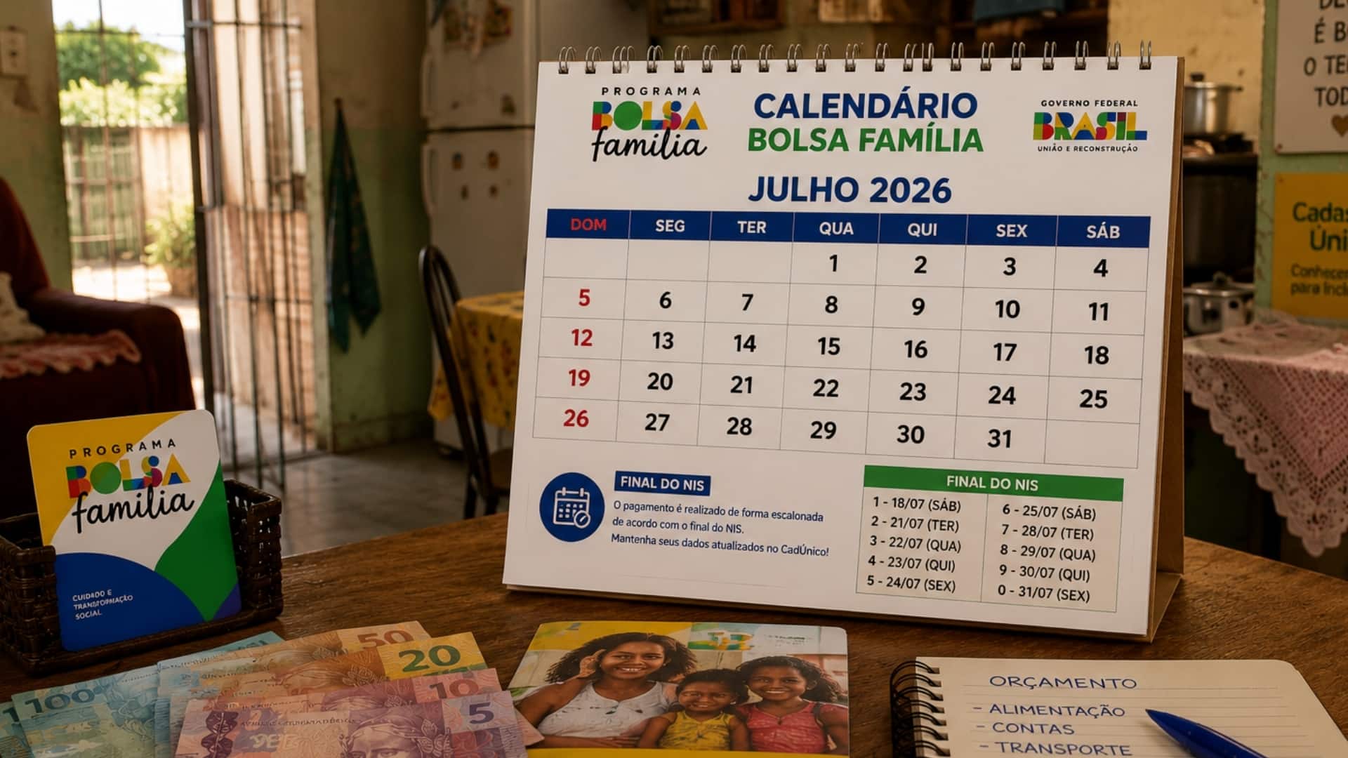Quem recebe o Bolsa Família de 20 a 24 de julho? Veja o calendário completo