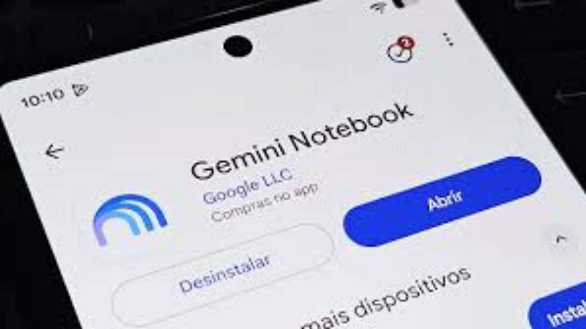 Gemini Notebook é o novo nome do NotebookLM anunciado pelo Google