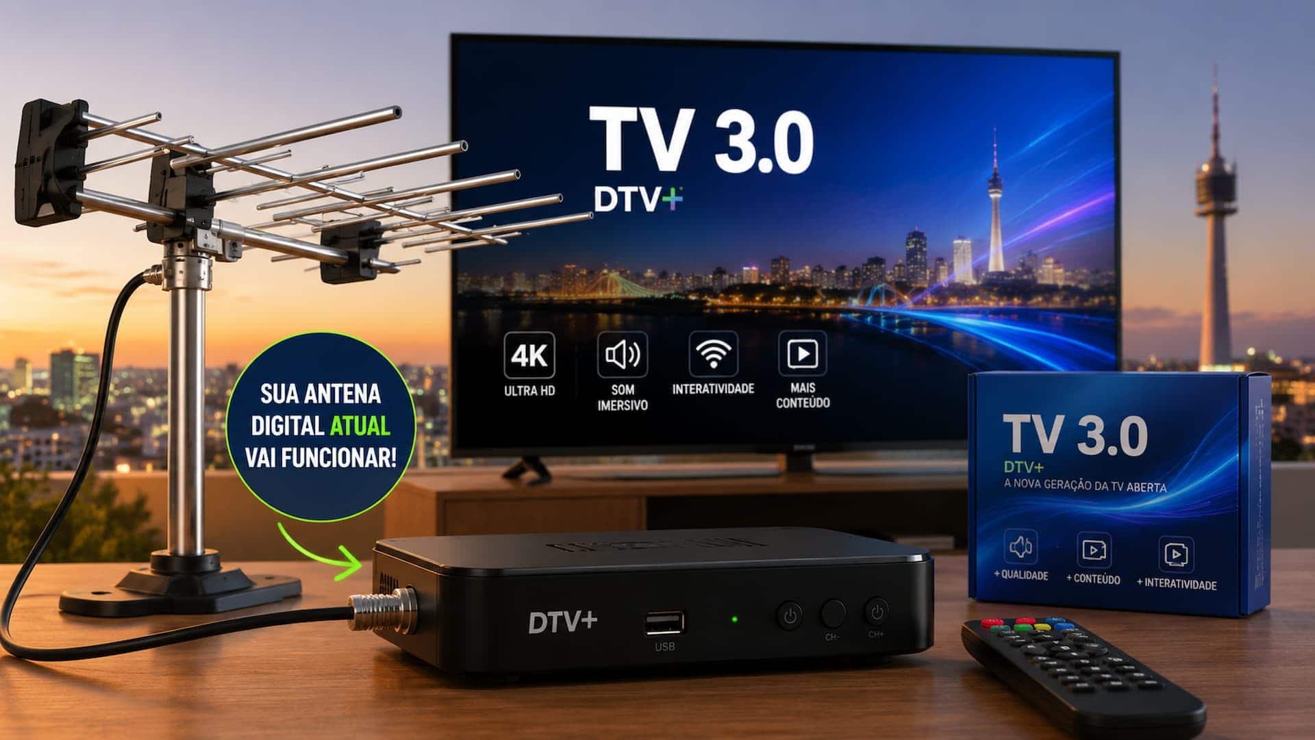 Antena digital funciona na TV 3.0? Entenda como será a transição