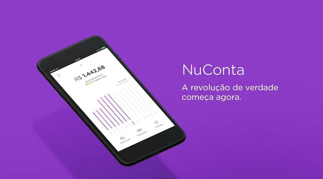 Nubank aumenta para R$ 20,00 o valor mínimo de depósito para a NuConta