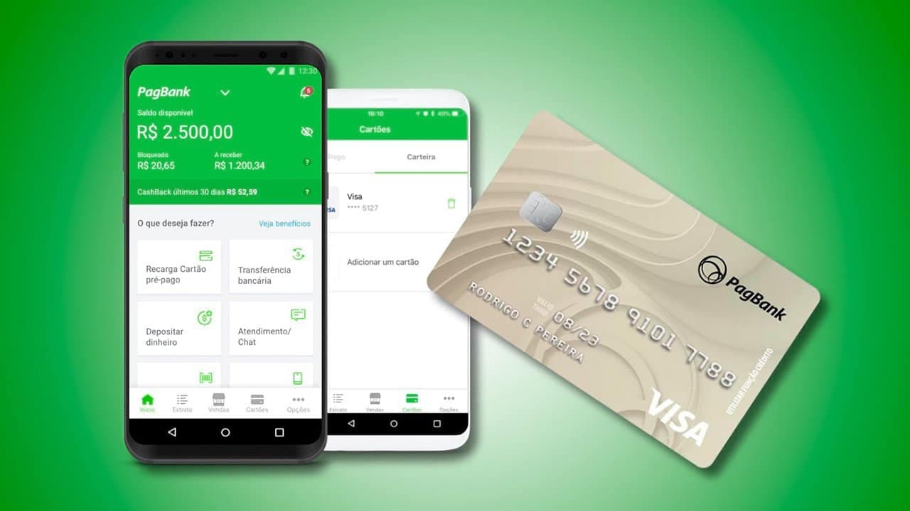 Cartão PagBank, da conta digital grátis do PagSeguro, dá R$ 10,00 na primeira compra