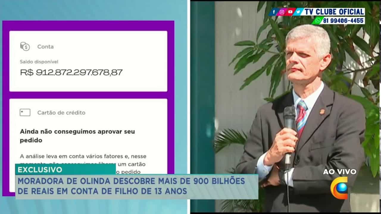 Uma mãe descobriu mais de R$ 900 bilhões na conta do Nubank do filho?
