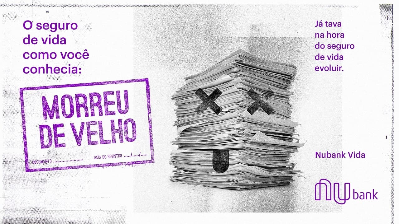 “O seguro morreu de velho”: Nubank provoca mercado de seguros tradicional em sua nova campanha