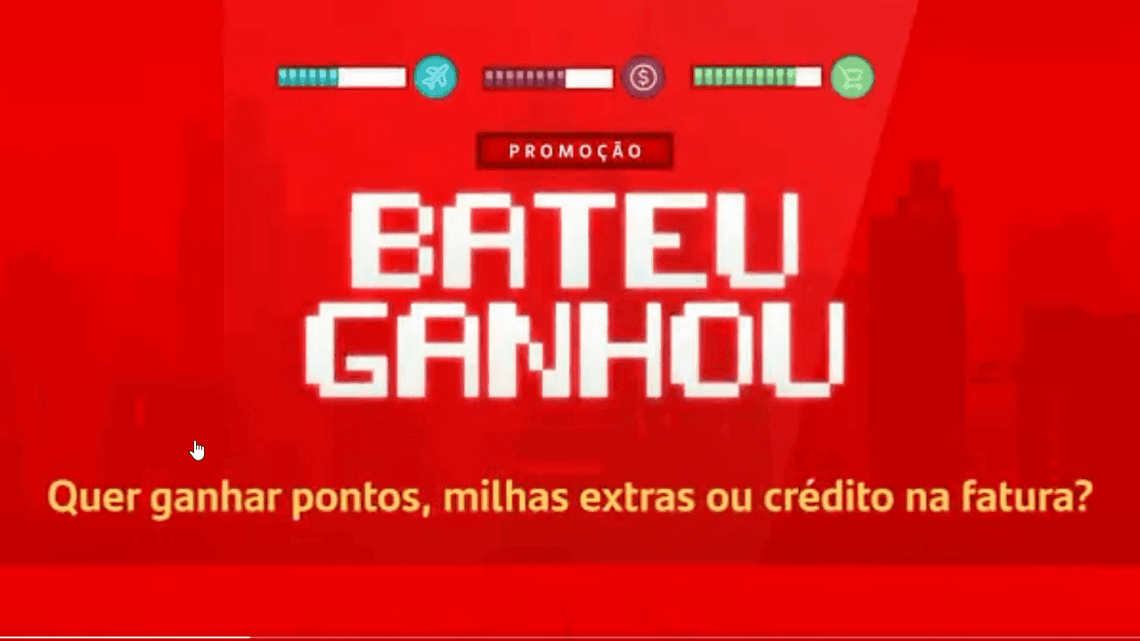 Bateu Ganhou: Escolha a sua meta e ganhe pontos, milhas e crédito na fatura do Santander