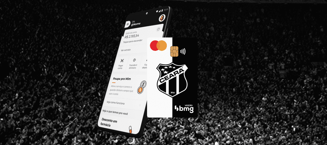 BMG Vozão: conheça as vantagens do cartão e conta digital do Ceará