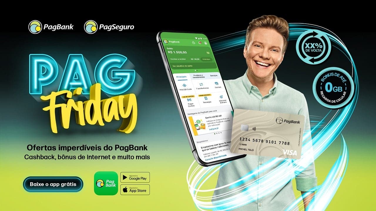 PagBank dá até 100% de cashback em taxas de investimentos