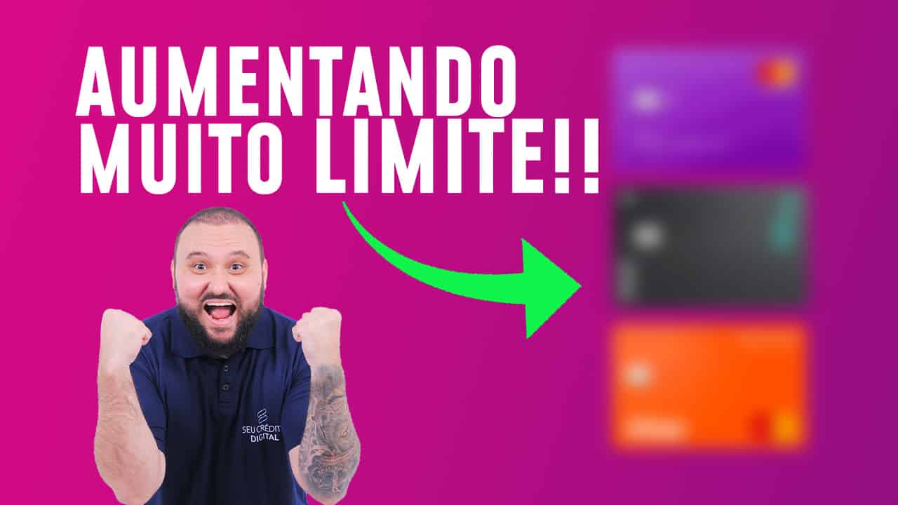 3 cartões de crédito aumentando muito limite
