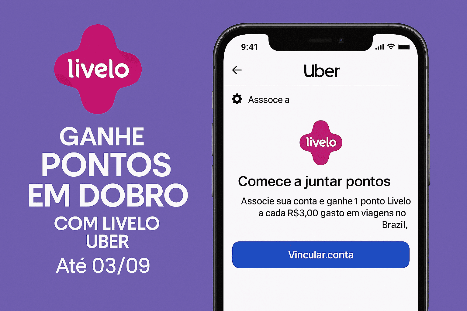 Livelo libera pontuação dobrada em corridas da Uber