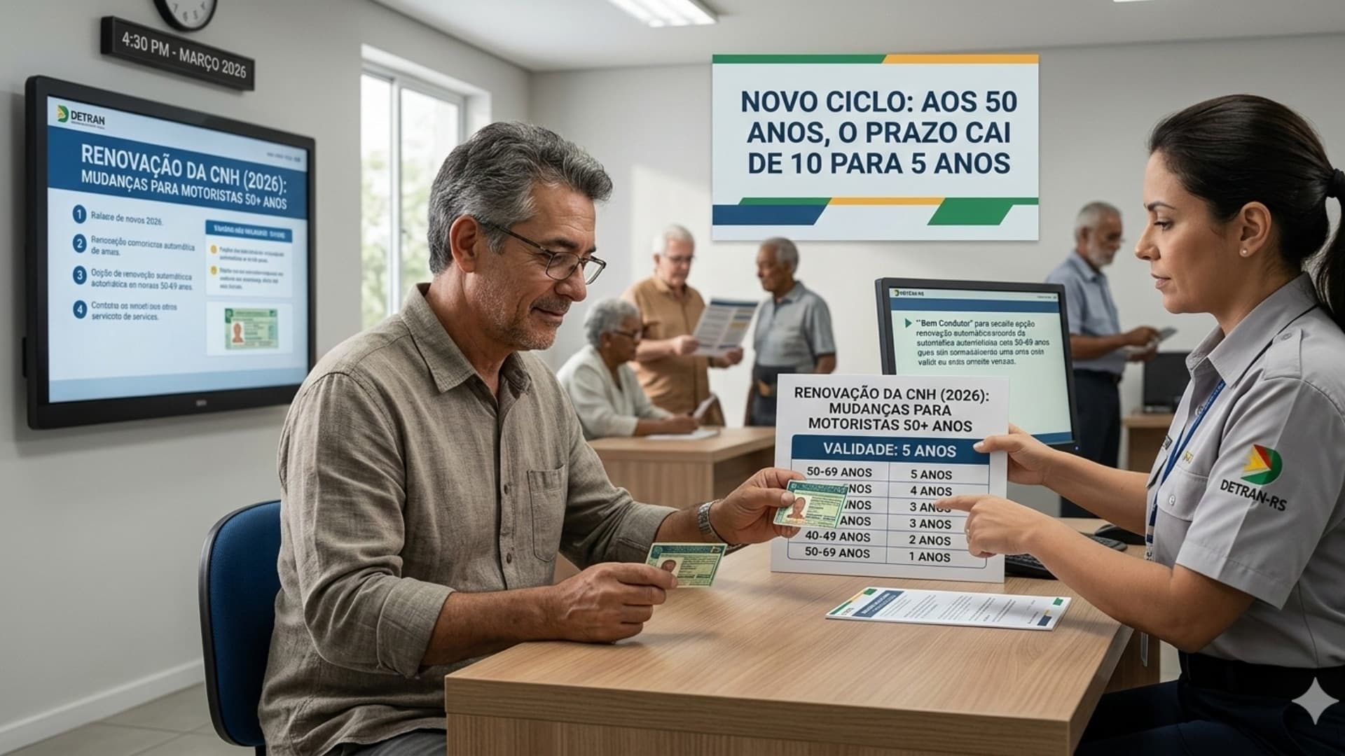 Renovação da CNH muda para motoristas com mais de 50 anos