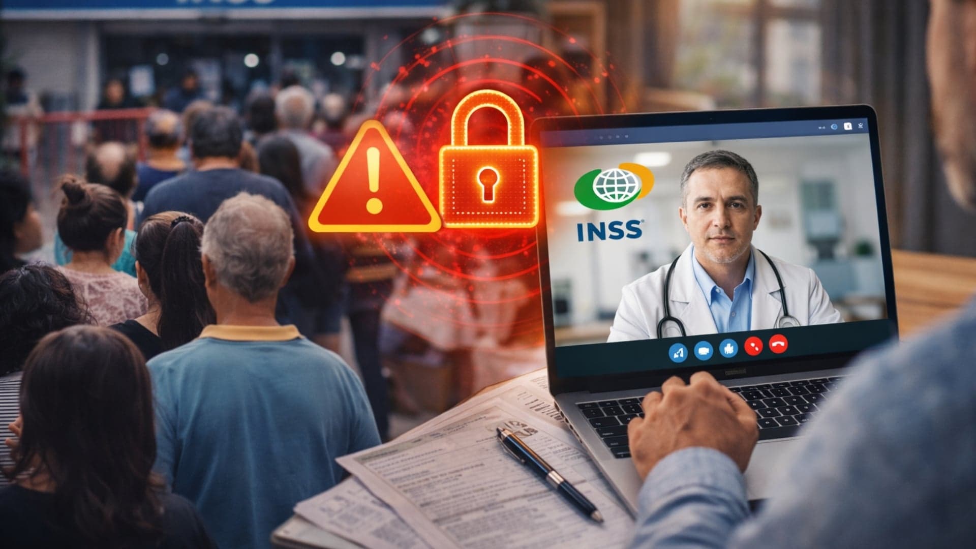 Perícia virtual do INSS reduz filas, mas dificulta acesso