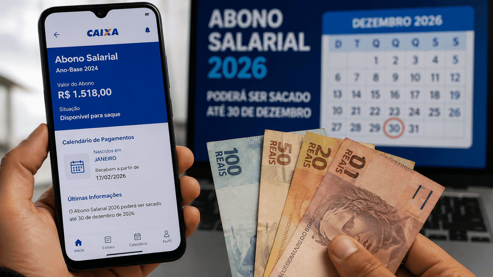 PIS/Pasep 2026 poderá ser sacado até 30 de dezembro