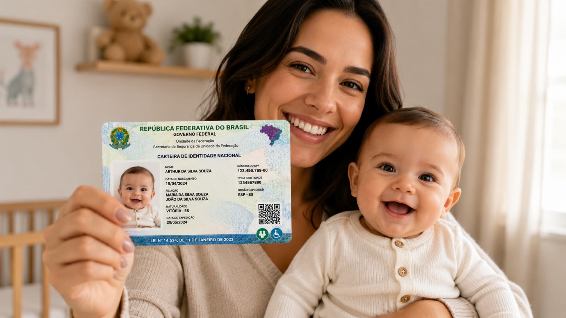 Nova identidade de bebês e crianças substitui o RG e unifica o CPF