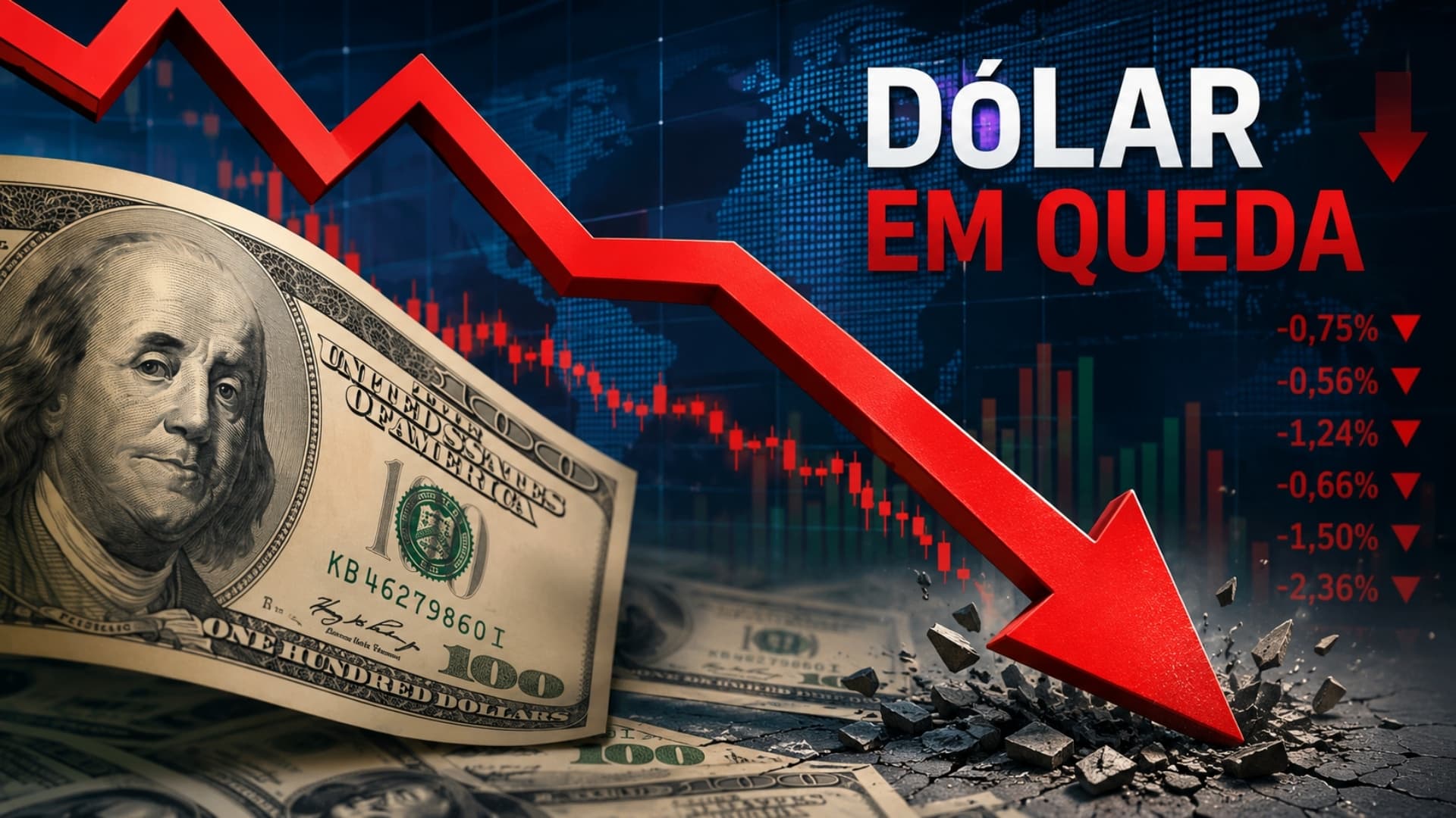 Cotação do dólar recua ao menor patamar desde junho
