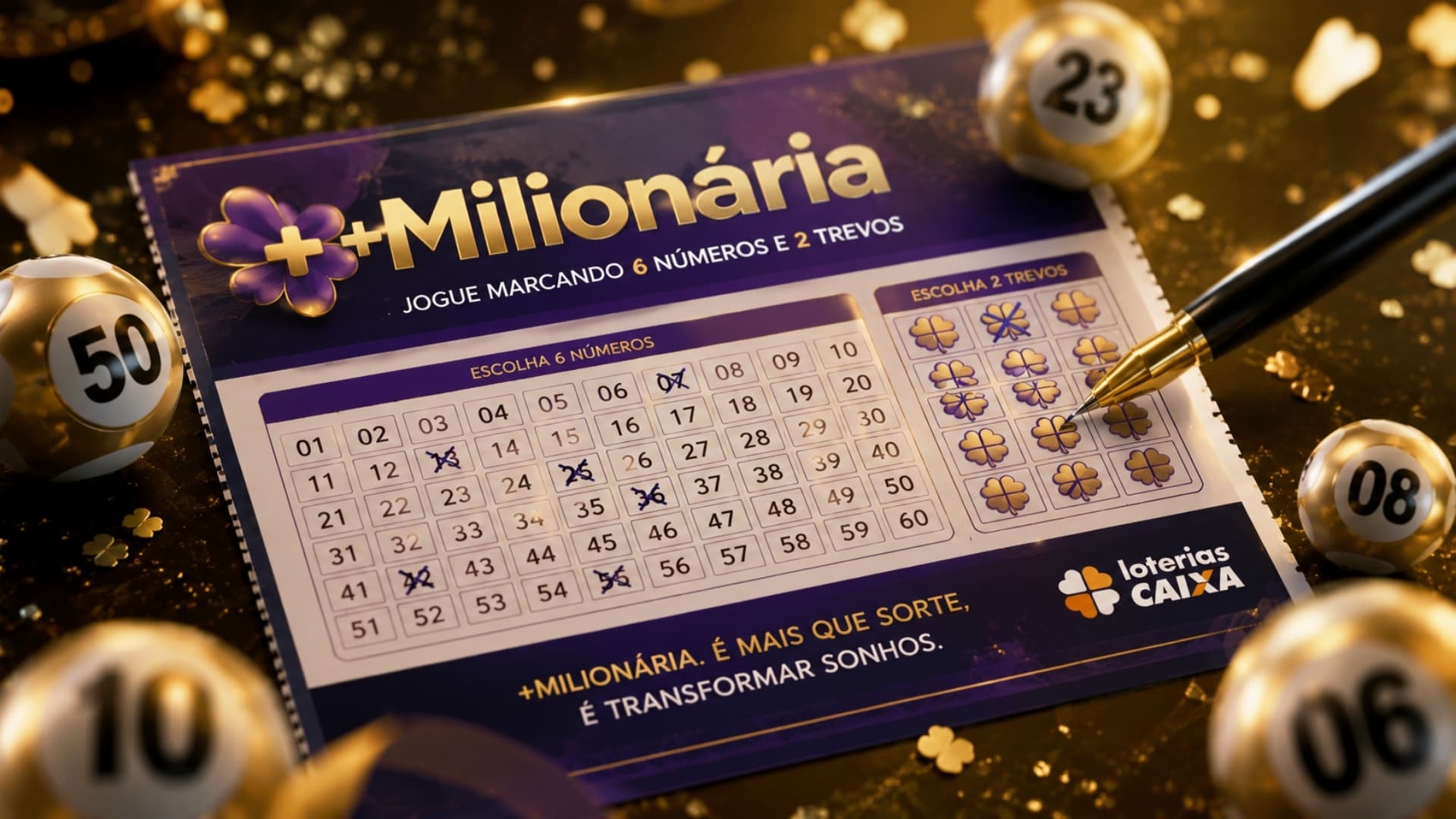 Resultado da +Milionária 374 de hoje (22/07): confira as dezenas, os trevos da sorte e concorra a R$ 75 milhões