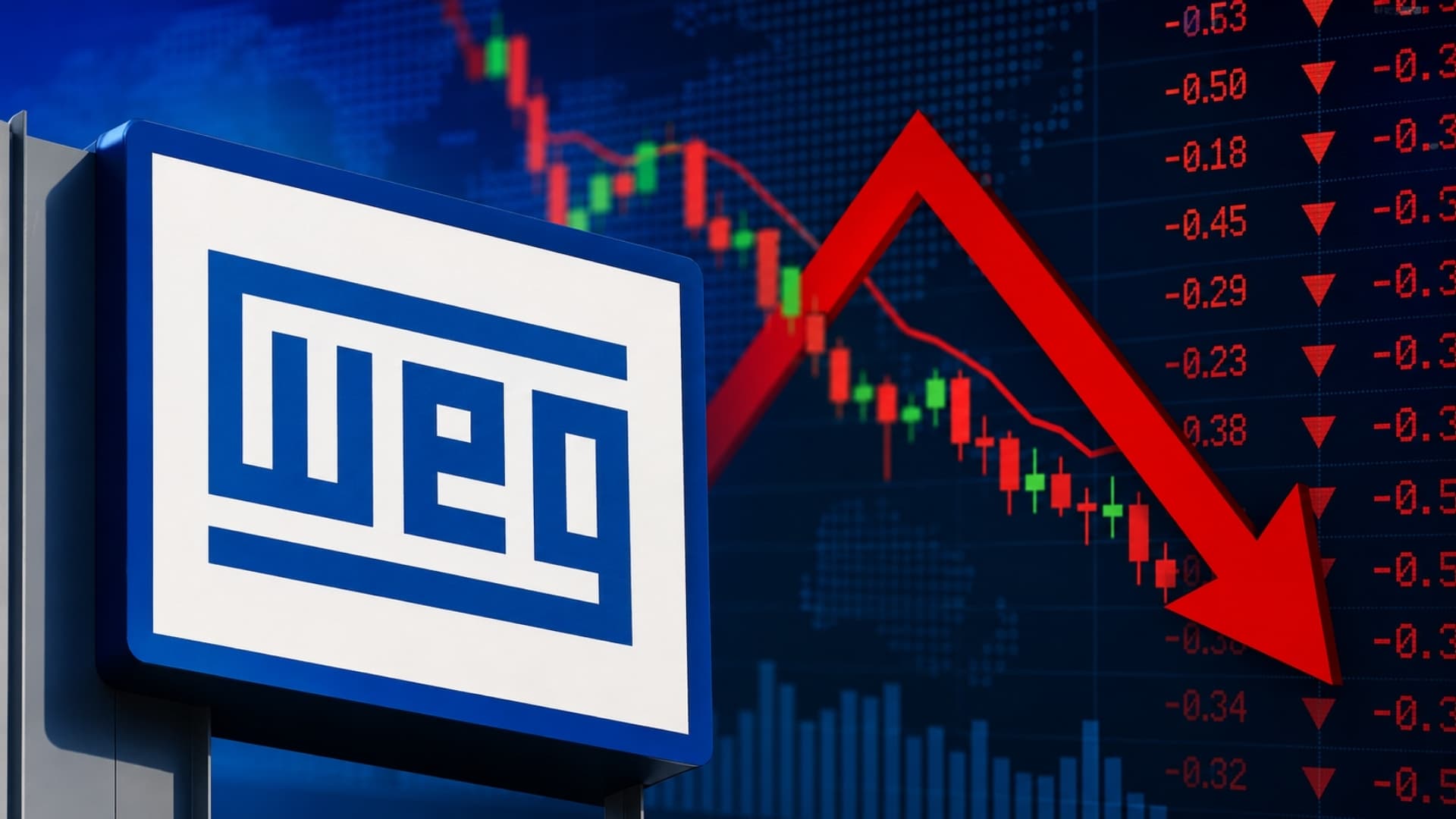 WEGE3 em queda: o que está acontecendo com as ações da WEG hoje?