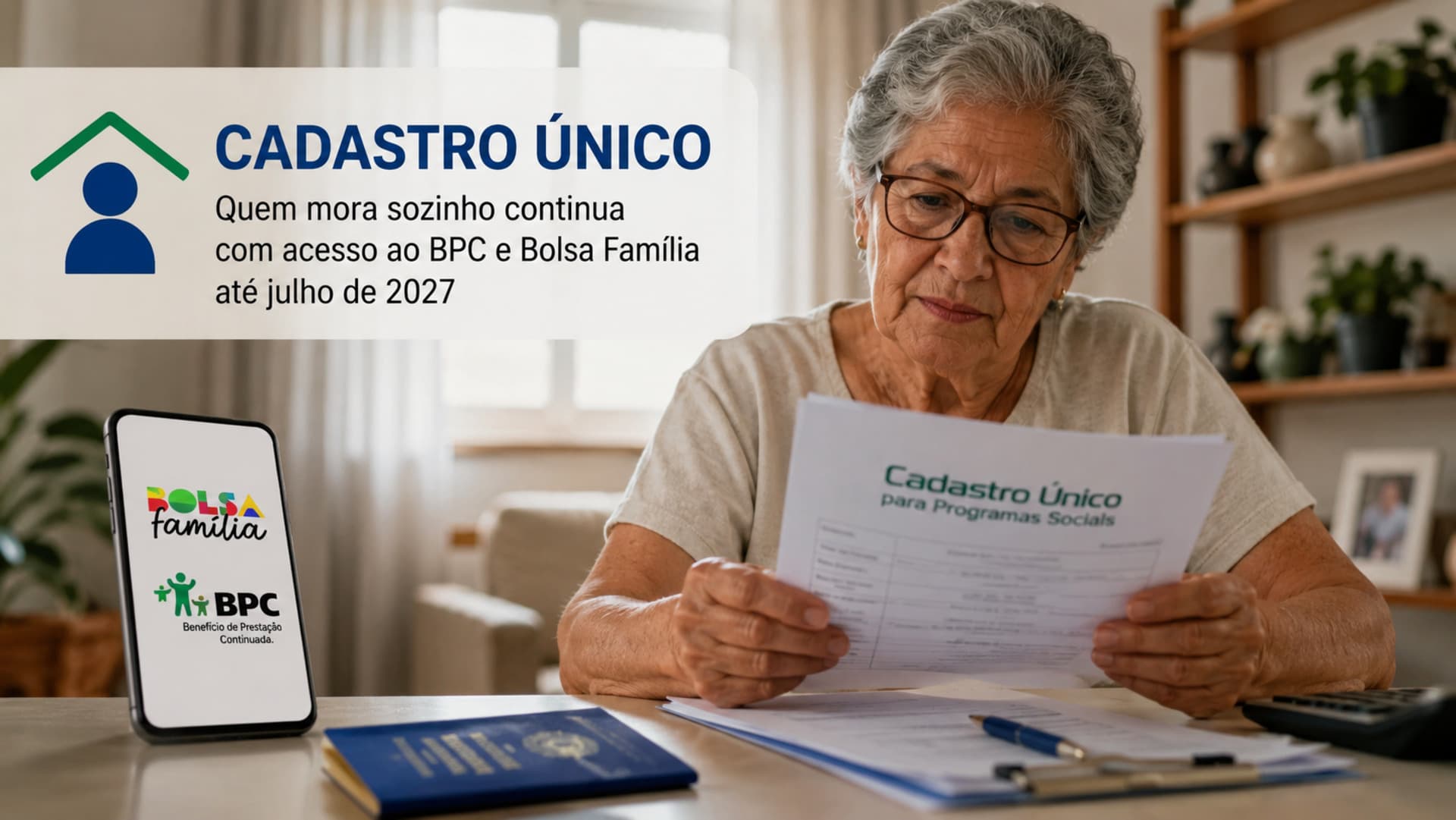Visita domiciliar deixa de impedir benefício de quem mora sozinho até 2027