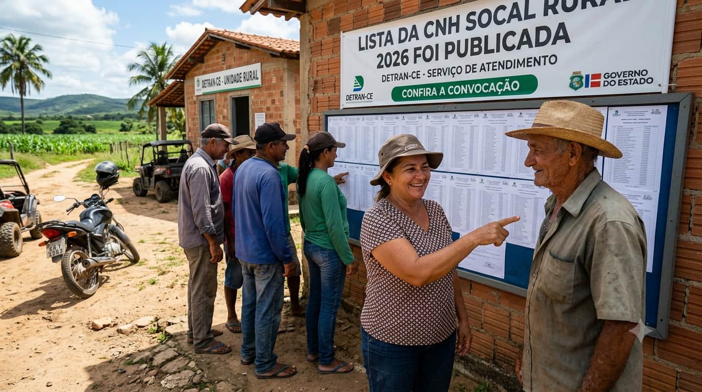 Lista da CNH Social Rural 2026 é publicada; veja quem foi convocado pelo Detran