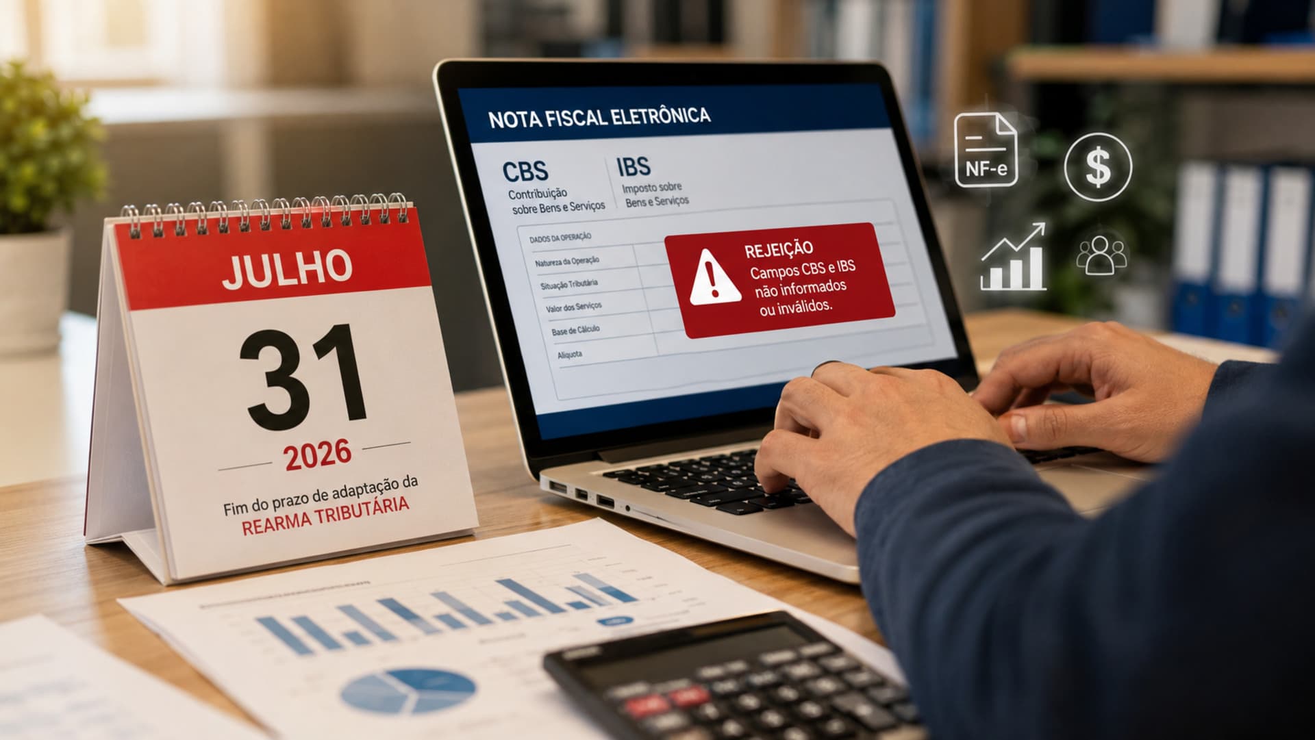 Notas fiscais podem ser rejeitadas em agosto: como preparar a empresa para IBS e CBS