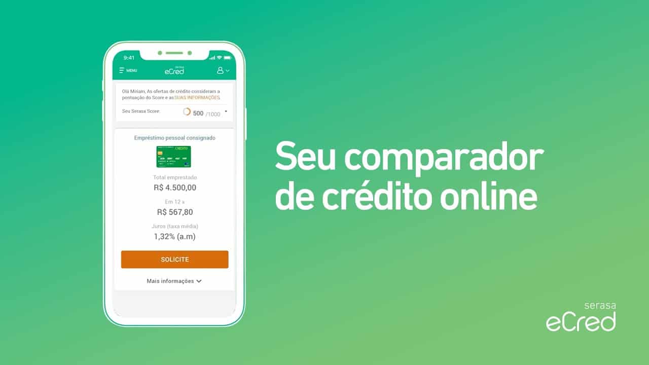 Serasa eCred: compare e solicite empréstimo pessoal online e cartões de crédito