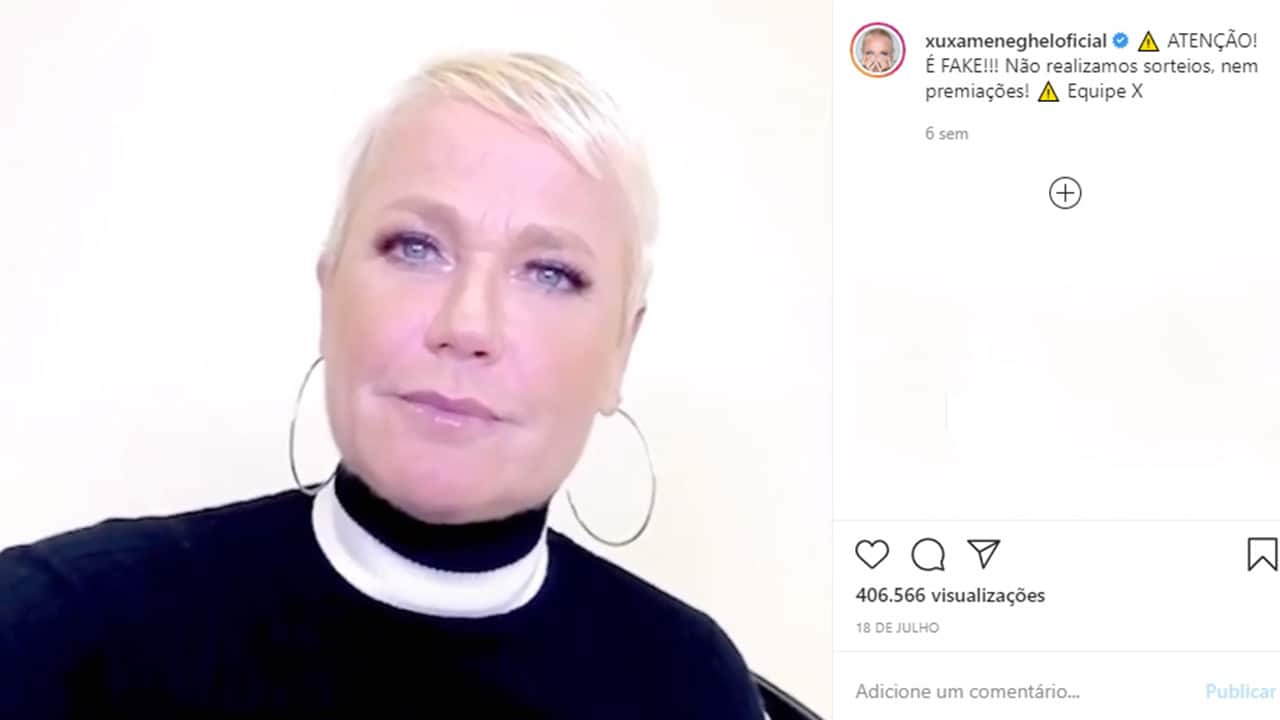 Xuxa sorteia cartões