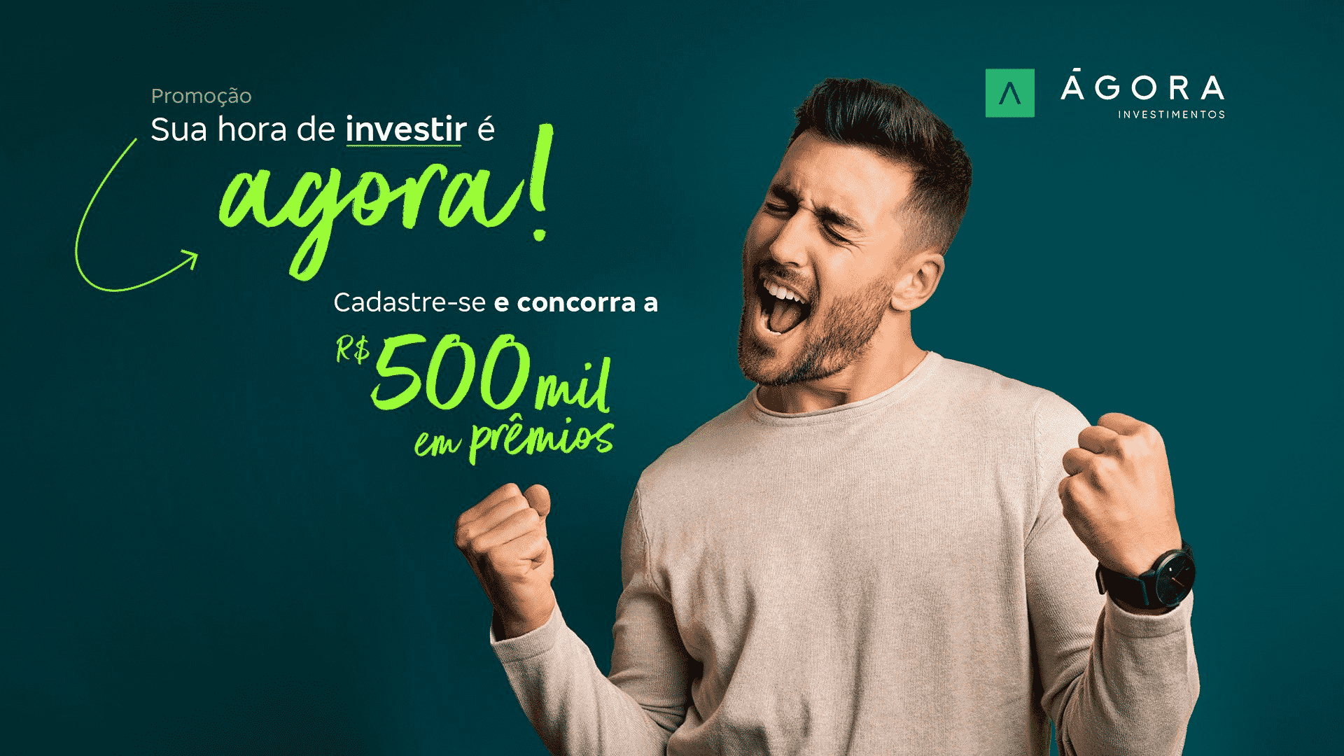 Corretora de investimentos vai sortear R$ 500 mil