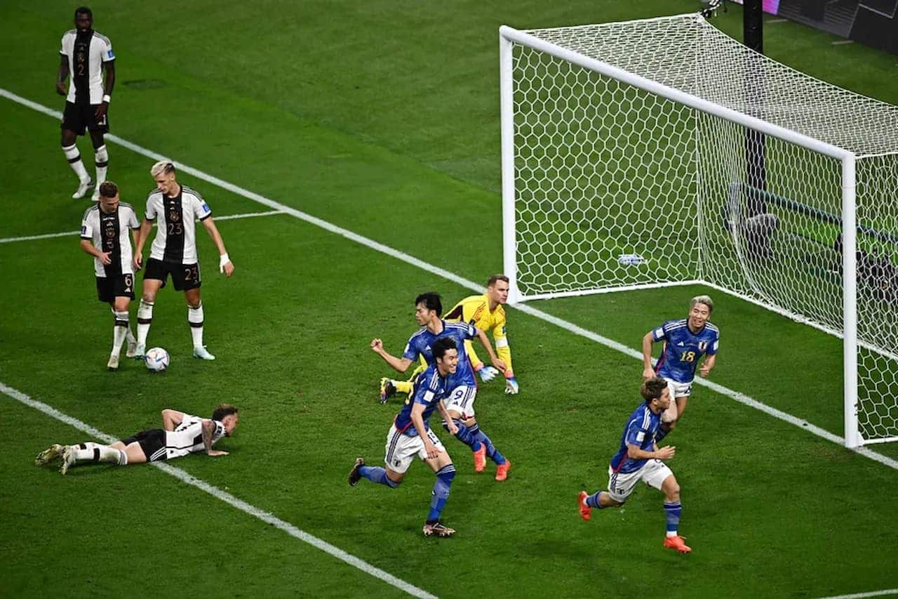 Alemanha e Japão jogando juntos na Copa do Mundo de 2022