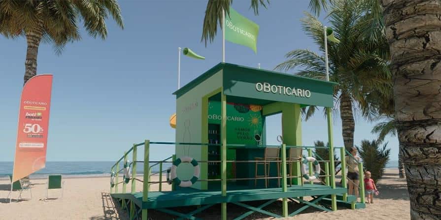 Quiosque do Boticário na Praia