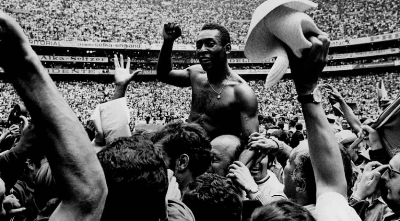 Edson Arantes do Nascimento, o Pelé, na Copa do Mundo de 1970 no Maracanã