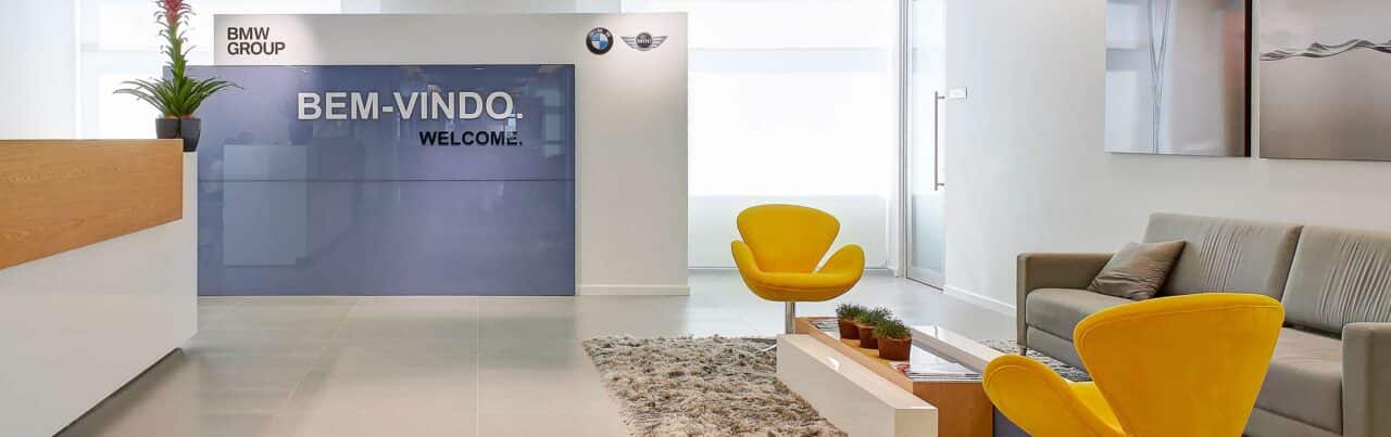 Sala de recepção do escritório da BMW