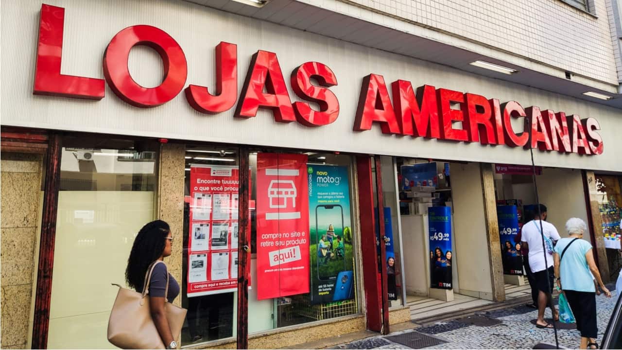 Fachada de uma Lojas Americanas