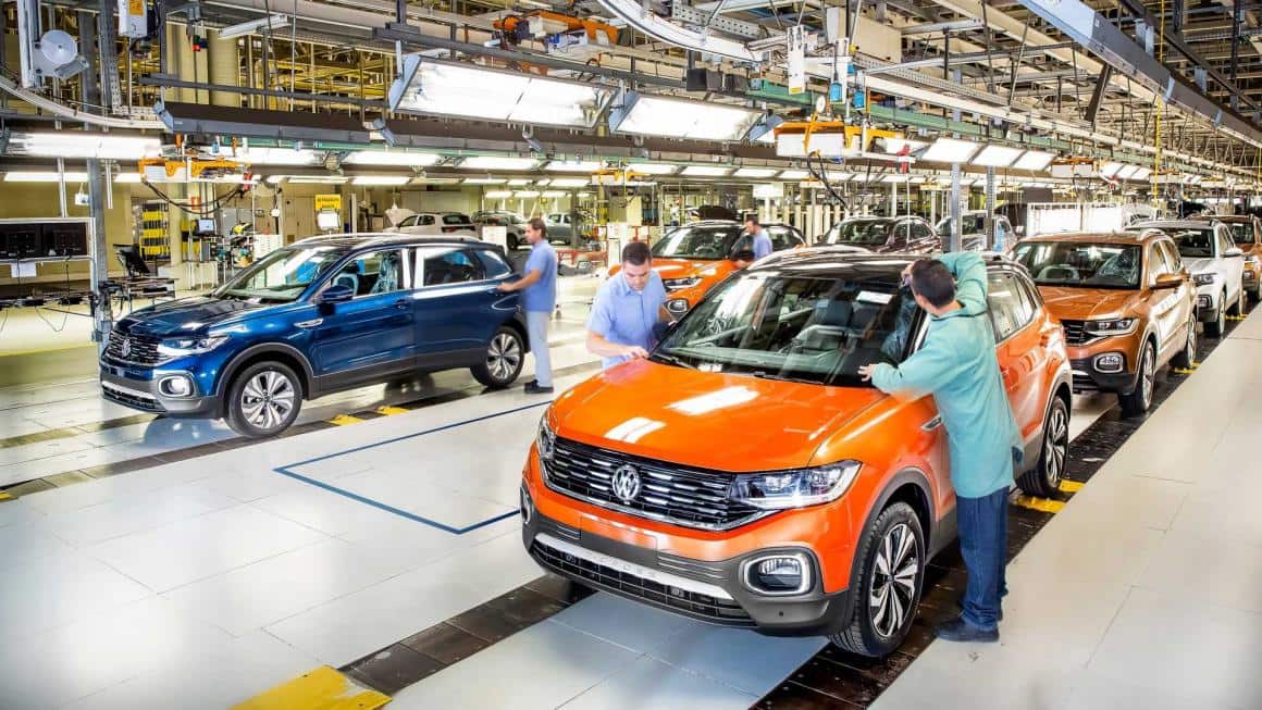 Linha de montagem de veículos Volkswagen