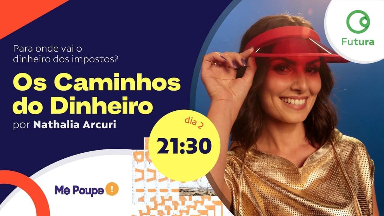 Imagem mostra a youtuber Nathalia Arcuri divulgando a data de estreia de seu programa na Tv Futura.