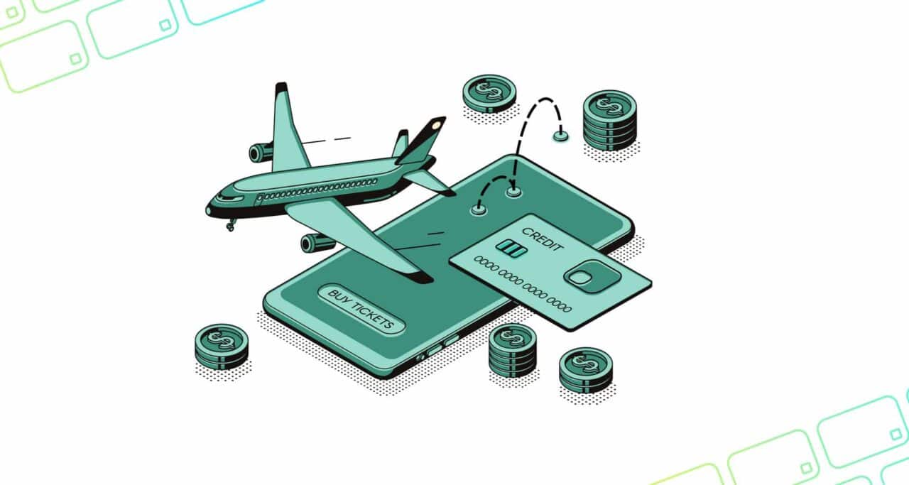 imagem em forma de desenho de um aviao celular moedas cartao
