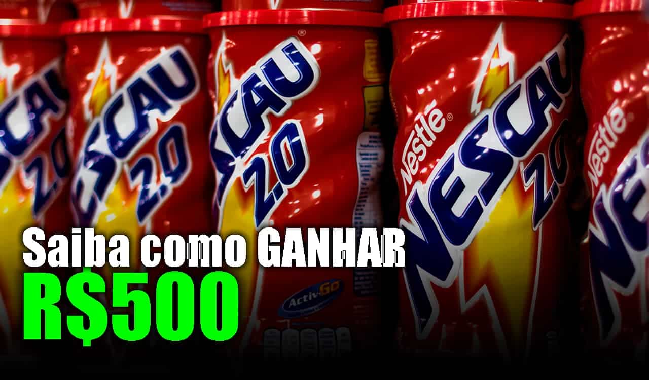 Nescau está dando R$ 500; saiba como ganhar