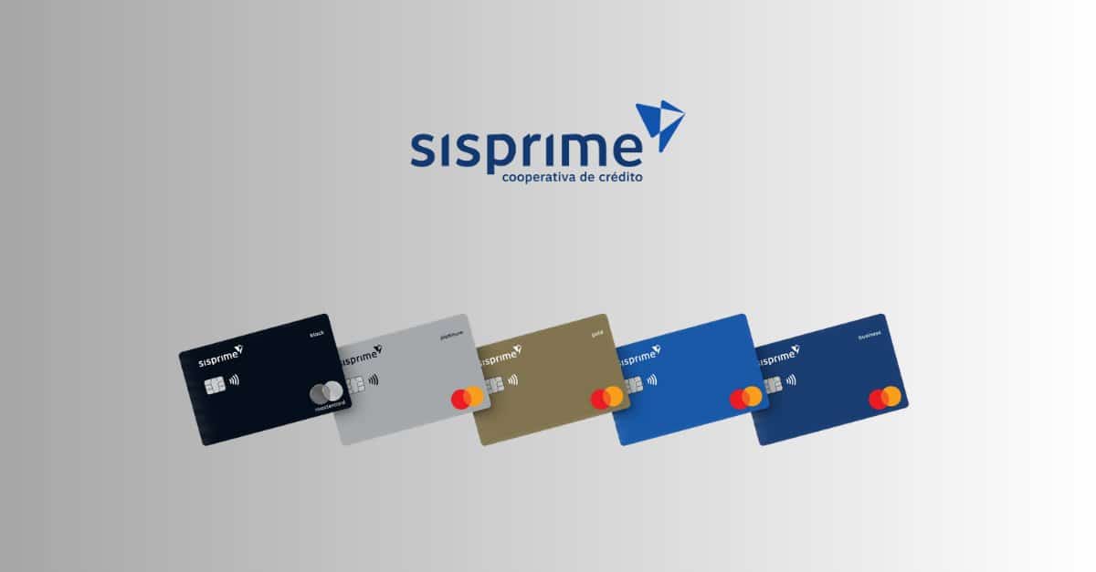 Cartões da cooperativa de crédito Sisprime do Brasil
