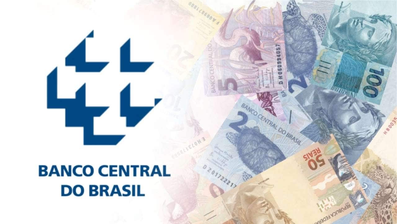 Logo do Banco Central do Brasil com notas ao lado