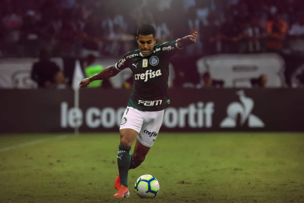 Dudu, atacante do Palmeiras, em campo.