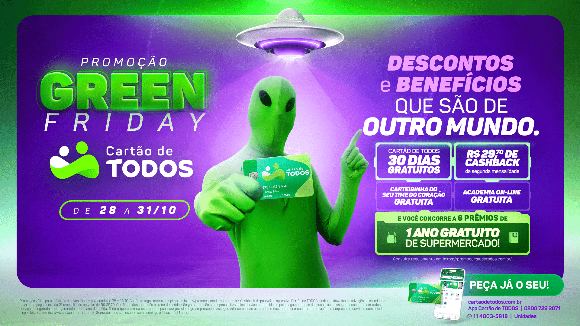 Cartão de Todos Green Friday