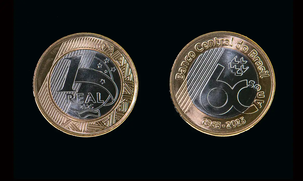 Banco Central lança moeda comemorativa de R$ 1 pelos 60 anos da instituição