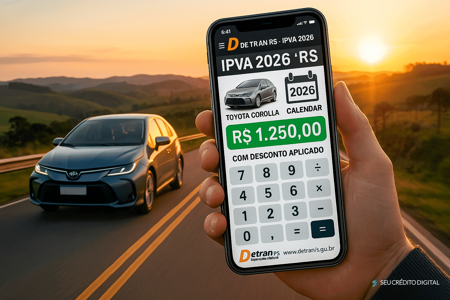IPVA 2026 RS: calculadora mostra exatamente quanto você vai pagar — simule agora com todos os descontos!