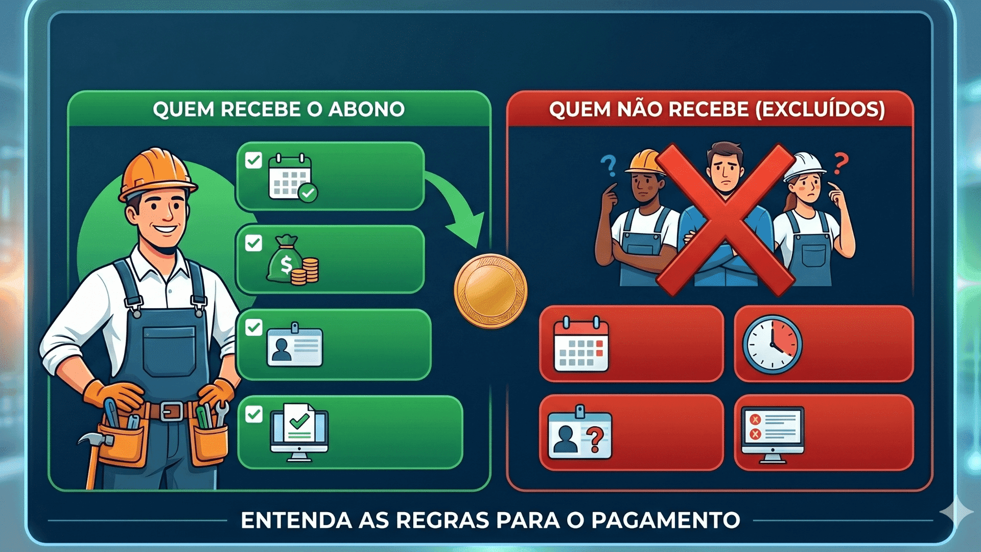 Abono salarial 2026 exclui trabalhadores fora das regras