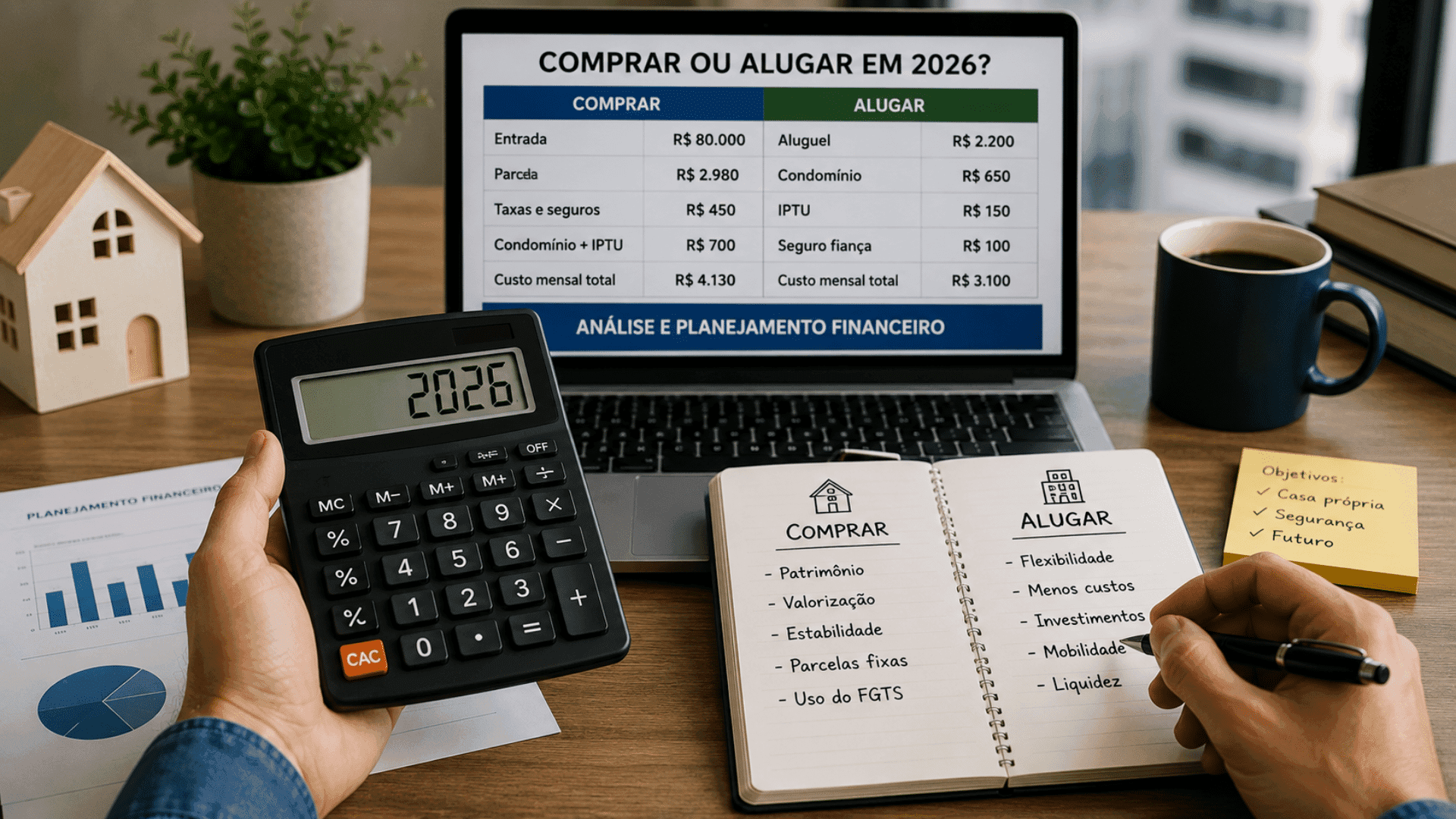 Comprar ou alugar imóvel? Veja o que mudou nas contas em 2026