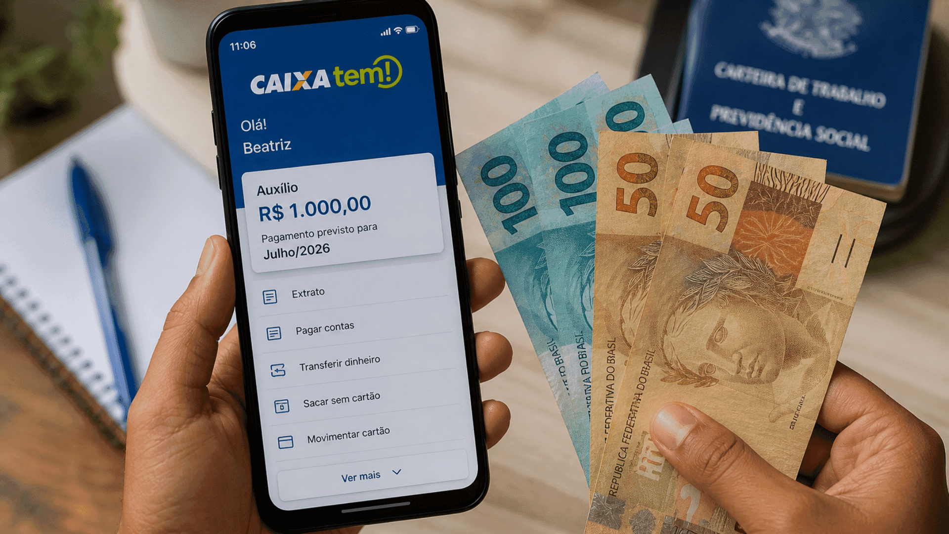Governo libera auxílio de até R$ 1.000 com pagamento previsto para julho