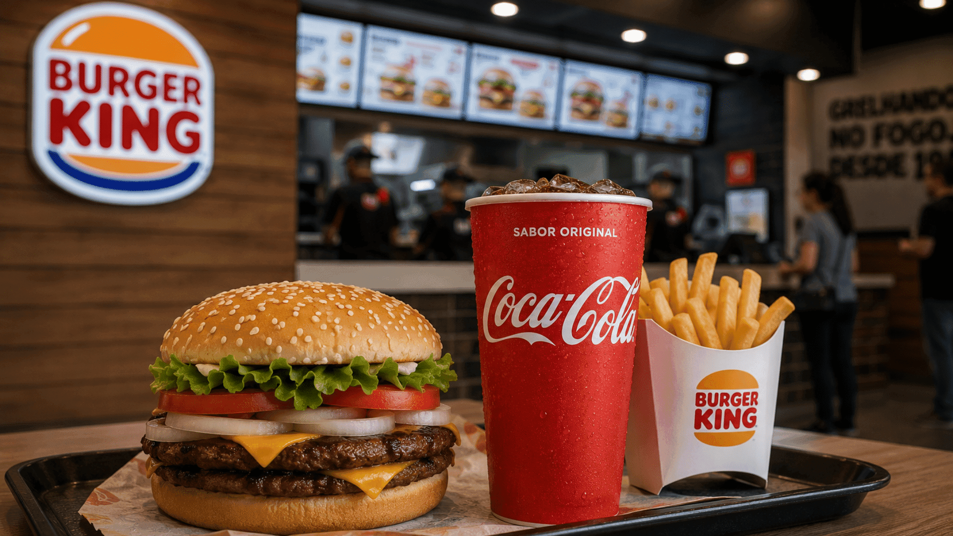 Rede Burger King passa a oferecer Coca-Cola aos clientes